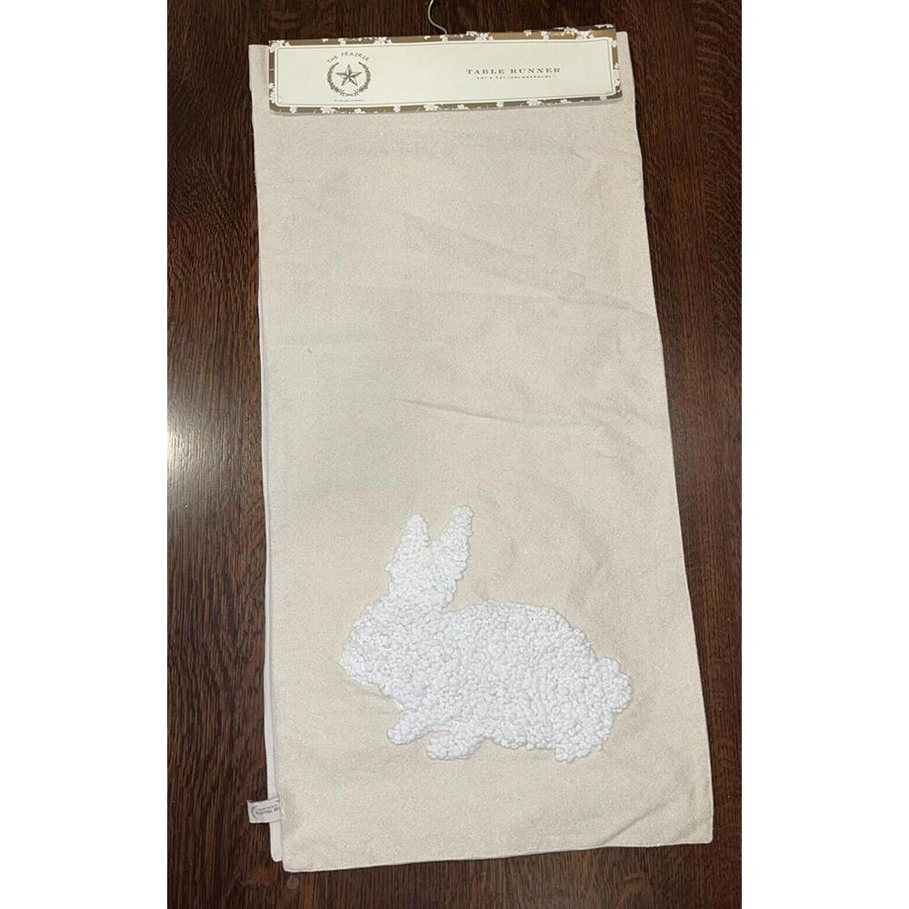 New Prairie Rachel Ashwell Easter Spring table runner Shimmer bunny14" x 72"